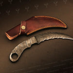 Handmade Rail Steel Karambit Knife with Metal Handle Packed in Ash Wood Gift Box. Pro-Netto1706