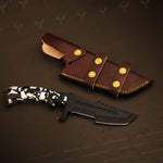 Handmade Black Powder Coated Hunting Tanto Knife with Two Color Resin Handle. Pro-Netto1708