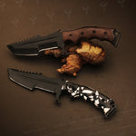 Handmade Black Powder Coated Hunting Tanto Knife with Two Color Resin Handle. Pro-Netto1708