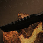 Handmade Black Powder Coated Hunting Tracker or Tanto Knife with Dollar Sheet Handle. Pro-Netto1709