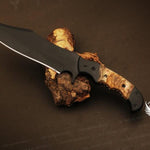 Handmade Black Powder Coated Hunting Bowie Knife Micarta Handle. Pro-Vigoroso1711