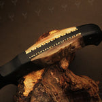 Handmade Black Powder Coated Hunting Bowie Knife Micarta Handle. Pro-Vigoroso1711