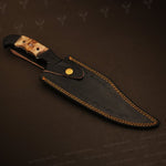 Handmade Black Powder Coated Hunting Bowie Knife Micarta Handle. Pro-Vigoroso1711