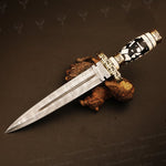 Handmade Damascus steel Dagger Knife with Gemstone Type Handle. Pro-Diese1606