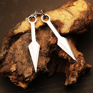 Handmade J2 steel Dagger Shaped Keychain. Buy One Get One Free in a Ash wood Gift Box. Pro-Capolavoro1737