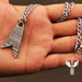 Hand Forged Fish Tail Shaped Pendant Packed in Ash wood Gift Box. Pro1842