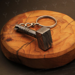 Handmade Damascus steel Thor Hammer Keychain. Buy One Get One Free in a Ash wood Gift Box. Pro-Hermoso1731