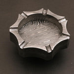 Handmade Damascus steel Heptagonal Cigar Ashtray with Rose Wood Box. Pro-Capolavoro7002