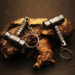 Handmade Damascus steel Gavel Hammer Keychain. Buy One Get One Free in a Ash wood Gift Box. Pro-Hermoso1732