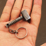 Handmade Damascus steel Thor Hammer Keychain. Buy One Get One Free in a Ash wood Gift Box. Pro-Hermoso1731