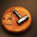 Handmade Damascus steel Round Shape Thor Hammer Keychain. Buy One Get One Free in a Ash wood Gift Box Pro-Hermoso1733