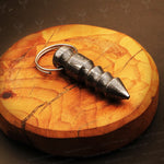 Handmade Damascus steel Multi Thread Bullet Keychain. Buy One Get One Free in a Ash wood Gift Box. Pro-Hermoso1730