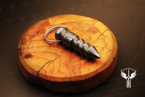 Handmade Damascus steel Multi Thread Bullet Keychain. Buy One Get One Free in a Ash wood Gift Box. Pro-Hermoso1730