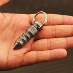 Handmade Damascus steel Multi Thread Bullet Keychain. Buy One Get One Free in a Ash wood Gift Box. Pro-Hermoso1730