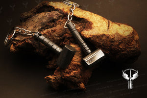 Handmade Damascus steel Edgeless Shape Hammer Keychain. Buy One Get One Free in a box. Pro-Hermoso1735