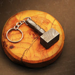 Handmade Damascus steel Thor Hammer Keychain. Buy One Get One Free in a Ash wood Gift Box. Pro-Hermoso1736