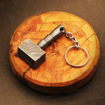 Handmade Damascus steel Thor Hammer Keychain. Buy One Get One Free in a Ash wood Gift Box. Pro-Hermoso1736