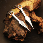 Handmade J2 steel Dagger Shaped Keychain. Buy One Get One Free in a Ash wood Gift Box. Pro-Capolavoro1737