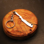 Handmade J2 steel Cleaver Shaped Keychain. Buy One Get One Free in a Ash wood Gift Box.Pro-Capolavoro1839