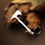 Handmade J2 steel Axe Shaped Keychain. Buy One Get One Free in a Ash wood Gift Box. Pro-Capolavoro1840