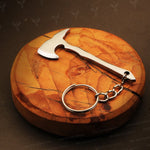 Handmade J2 steel Axe Shaped Keychain. Buy One Get One Free in a Ash wood Gift Box. Pro-Capolavoro1840