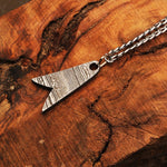 Hand forged Fish Tail Shaped Necklace Packed in Ash wood Gift Box. Pro-Capolavoro1842