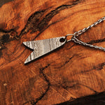 Hand forged Fish Tail Shaped Necklace Packed in Ash wood Gift Box. Pro-Capolavoro1842