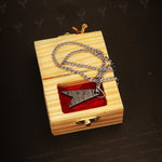 Hand forged Fish Tail Shaped Necklace Packed in Ash wood Gift Box. Pro-Capolavoro1842