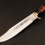 Handmade J2 Steel Hunting Rambo Bowie Knife with Micarta & Bull Horn Handle. Pro-Capolavoro1465