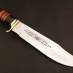 Handmade J2 Steel Hunting Rambo Bowie Knife with Micarta & Bull Horn Handle. Pro-Capolavoro1465