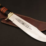 Handmade J2 Steel Hunting Rambo Bowie Knife with Micarta & Bull Horn Handle. Pro-Capolavoro1465