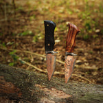 Handmade Copper Damascus steel Camping Skinner with Gut Hook. Pro-Tenace1603