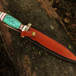 Handmade Damascus steel Dagger Knife with Gemstone Type Handle. Pro-Diese1606