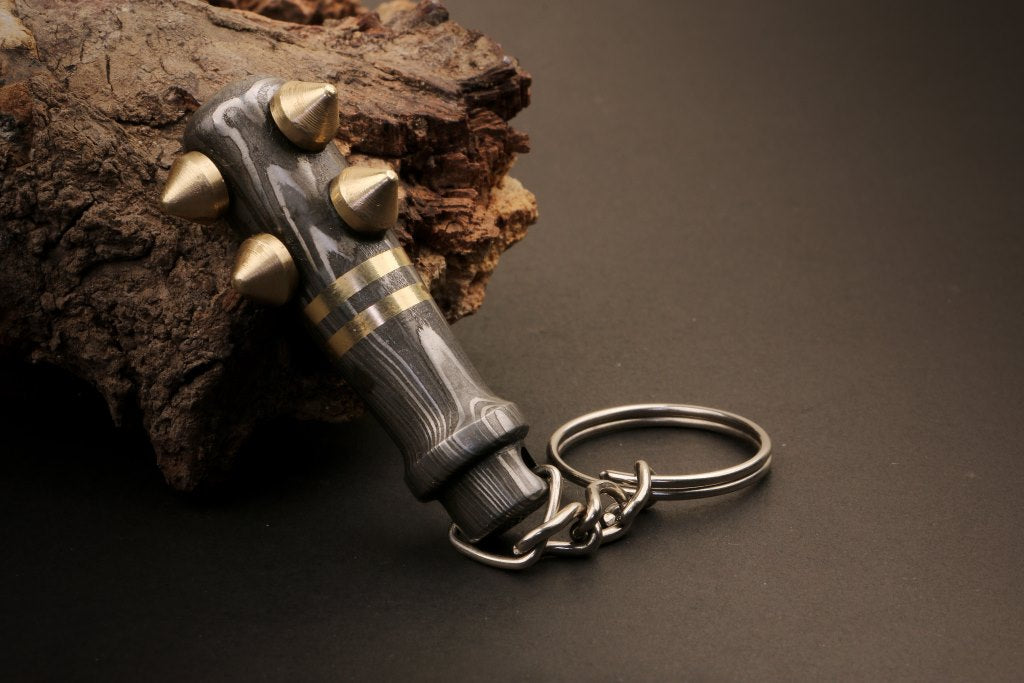 Handmade Damascus Steel Base Ball Bat Keychain. Pro-Hermoso1570