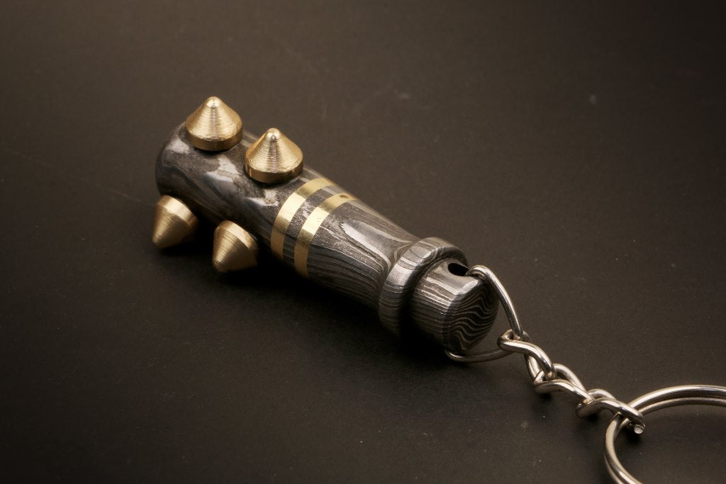 Handmade Damascus Steel Base Ball Bat Keychain. Pro-Hermoso1570