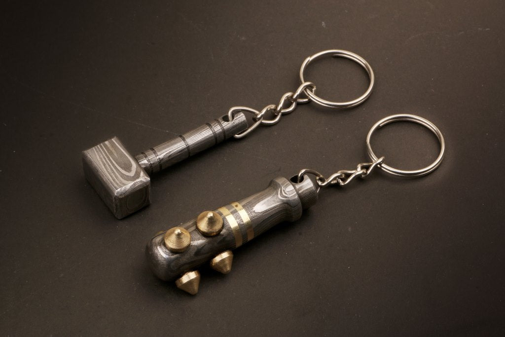 Handmade Damascus Steel Base Ball Bat Keychain. Pro-Hermoso1570