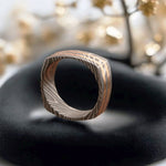 Enthralling Damascus steel Ring with Two Embedded Brass Unique. Pro7016